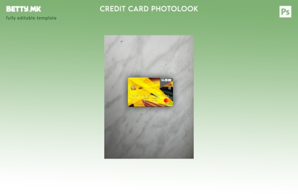 Модерен стил на предниот шаблон за фото изглед на мастер картички ASB Bank на Но